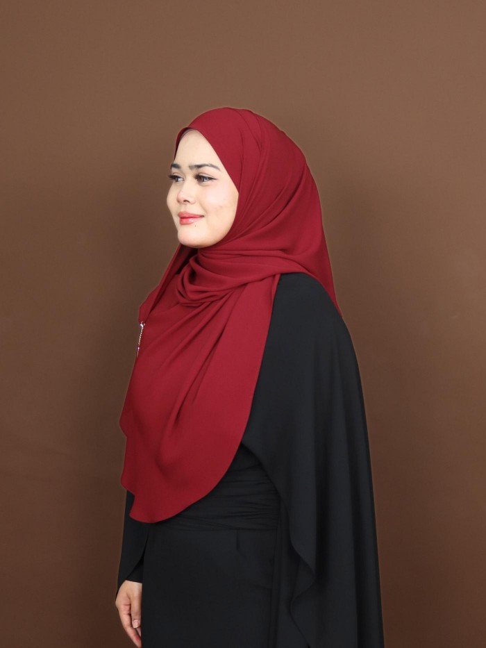 SHAWL DARLING DIAMOND CHIFFON IN MULBERRY