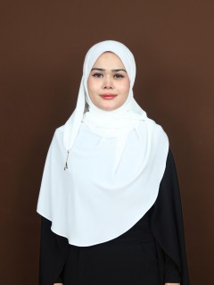 SHAWL DARLING DIAMOND CHIFFON PEARL WHITE