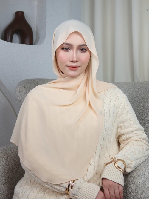 SHAWL DARLING DIAMOND CHIFFON IVORY CREAM