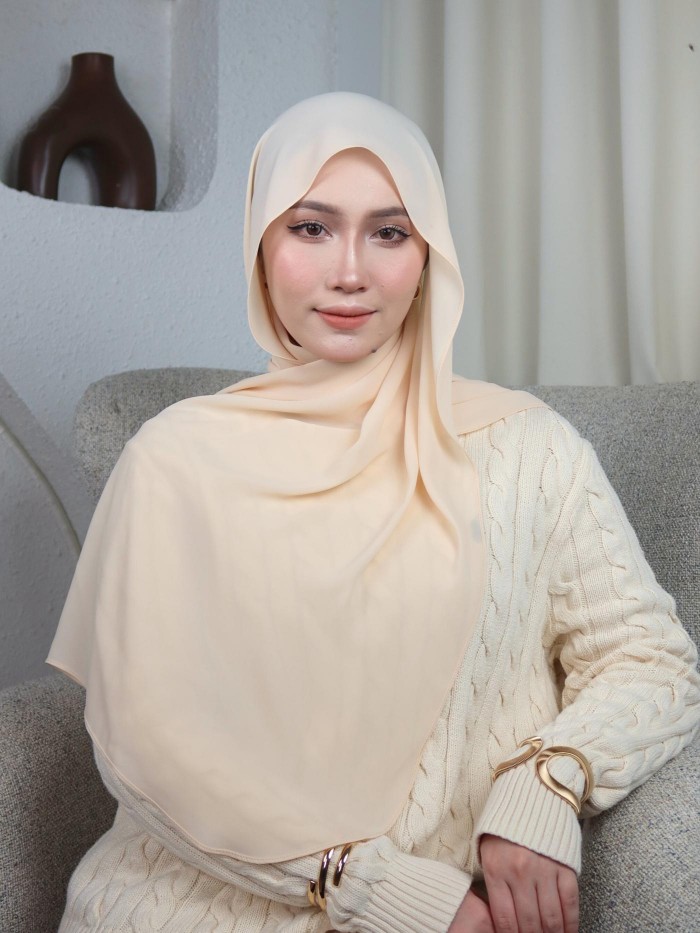 SHAWL DARLING DIAMOND CHIFFON IVORY CREAM