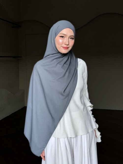 SHAWL DEAR CHIFFON IN STEEL BLUE