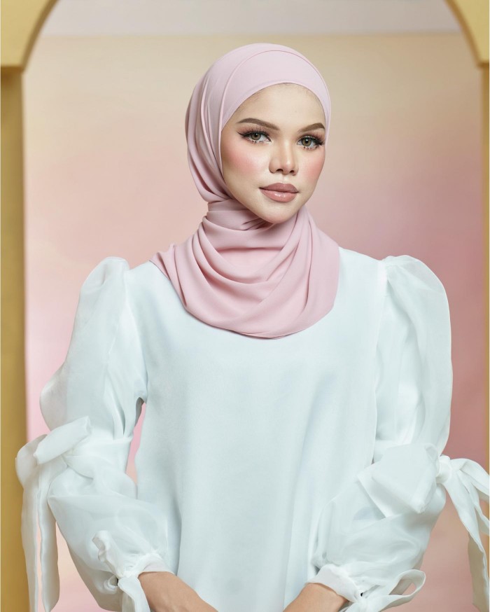 Basic Premium Chiffon Shawl (Dusty Pink)