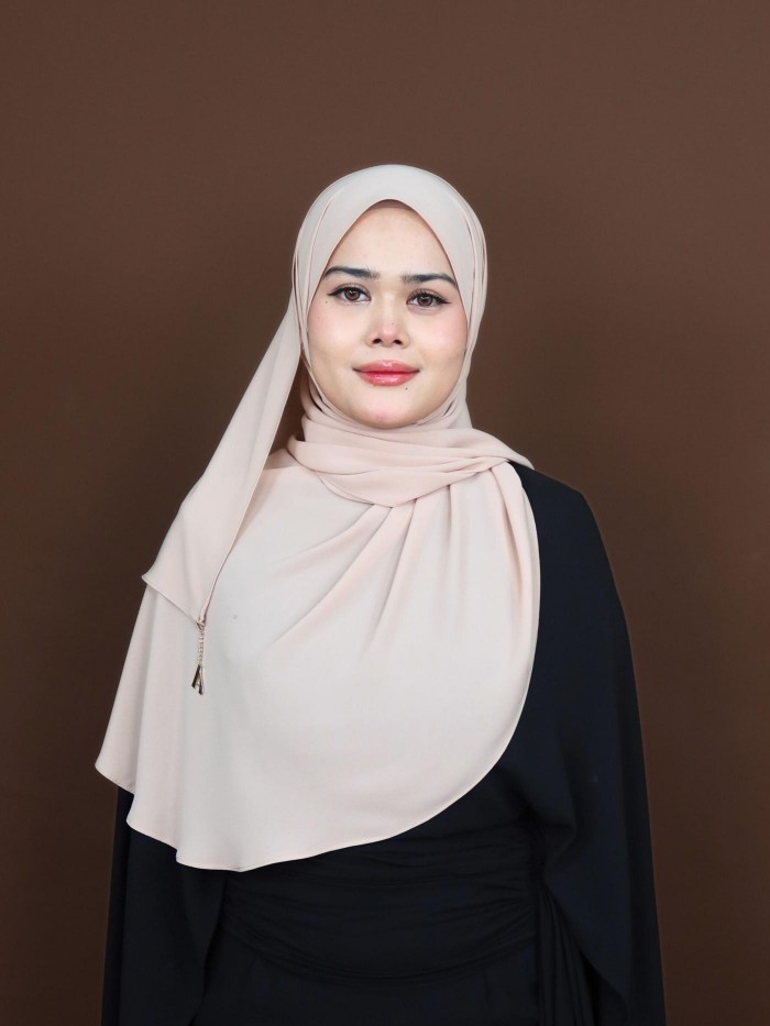 SHAWL DARLING DIAMOND CHIFFON IN DESSERT SAND