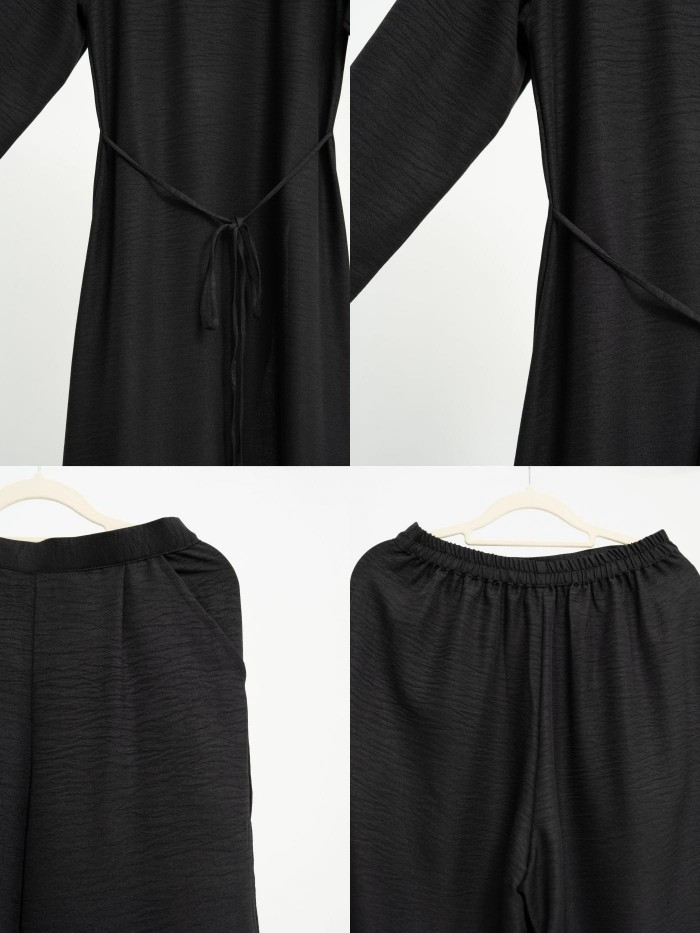 HELENA DRESS WITH PANTS IN BLACK [XL]