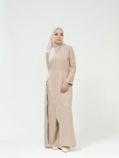 HELENA DRESS WITH PANTS IN BEIGE [XL]