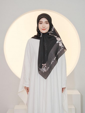 BAWAL PRINTED - QHASYRA ( JADE BLACK )