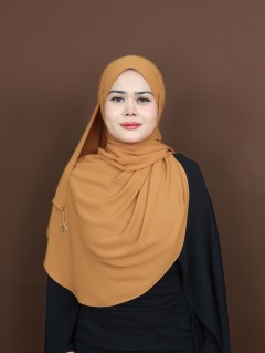 SHAWL DARLING DIAMOND CHIFFON IN CARAMEL