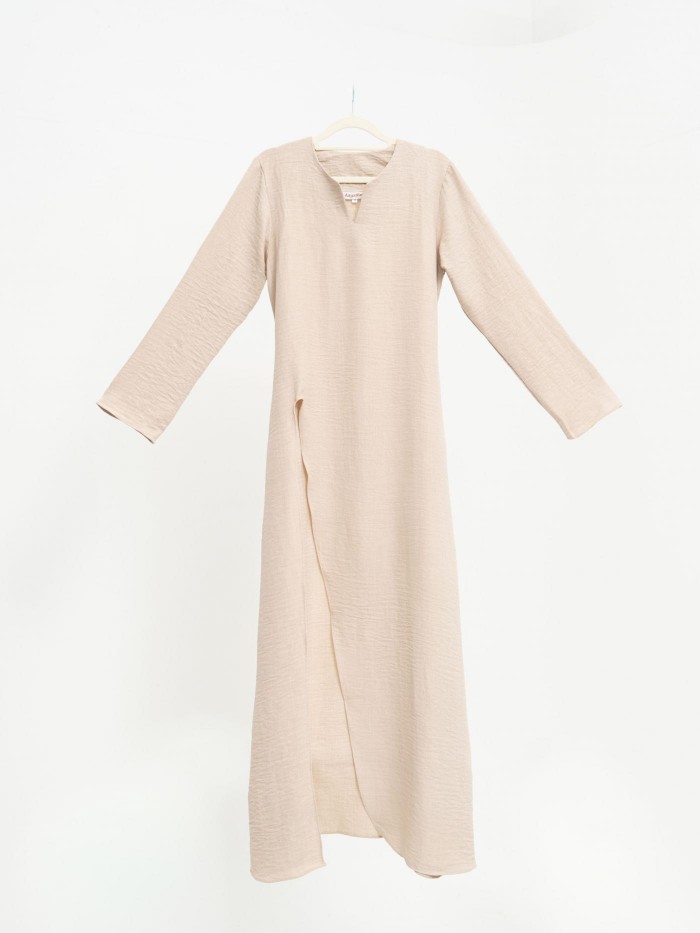 HELENA DRESS WITH PANTS IN BEIGE [XL]