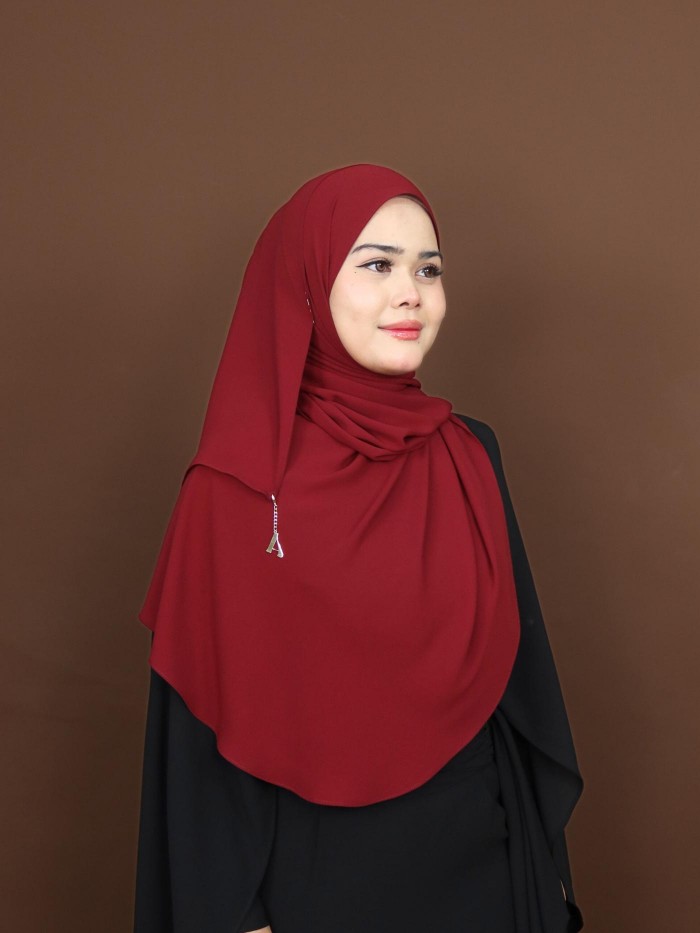 SHAWL DARLING DIAMOND CHIFFON IN MULBERRY