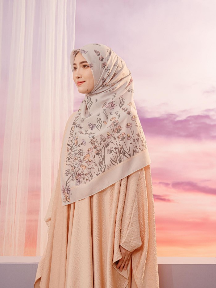 BAWAL PRINTED - BLOSSOM ( SILVER )