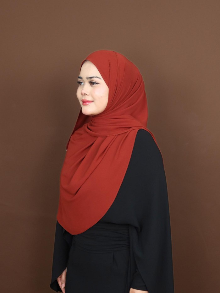 SHAWL DARLING DIAMOND CHIFFON IN REDWOOD