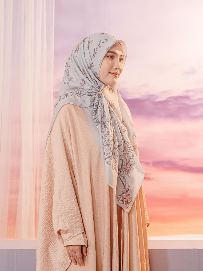 BAWAL PRINTED - BLOSSOM ( MISTY BLUE )