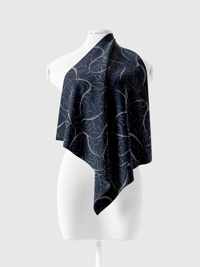 SHAWL FLOW SERIES IN DEEP OCEAN