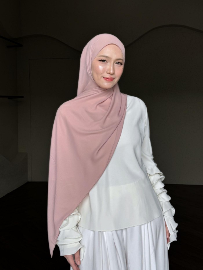 SHAWL DEAR CHIFFON IN DUSTY ROSE