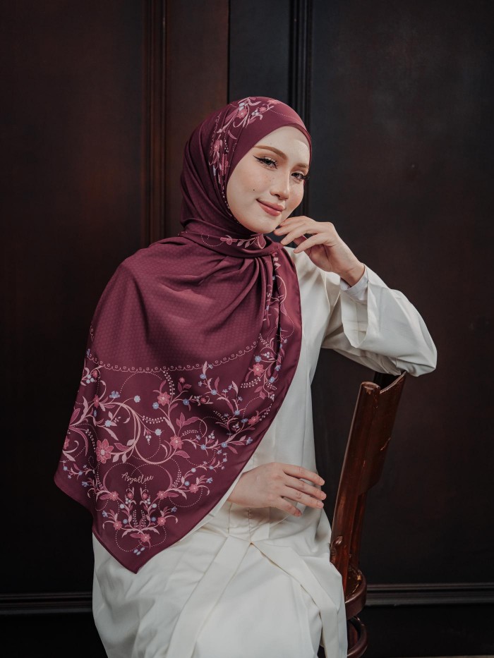 SHAWL SENIWARA IN EMBUN MERAH
