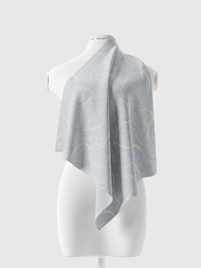 SHAWL FLOW SERIES IN ICE BLUE