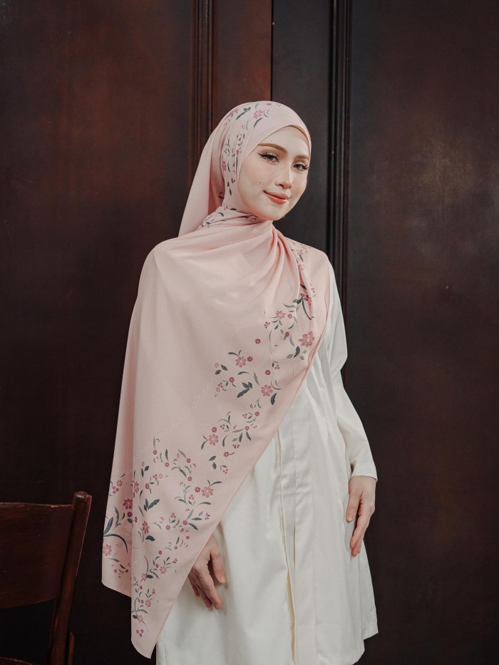 SHAWL SENIWARA IN LANGIT ROSE