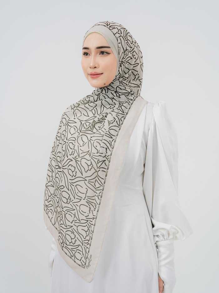 SHAWL TULIB IN MOCHA FLORA