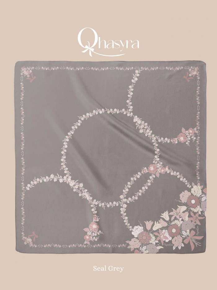 BAWAL PRINTED - QHASYRA ( SEAL GREY )