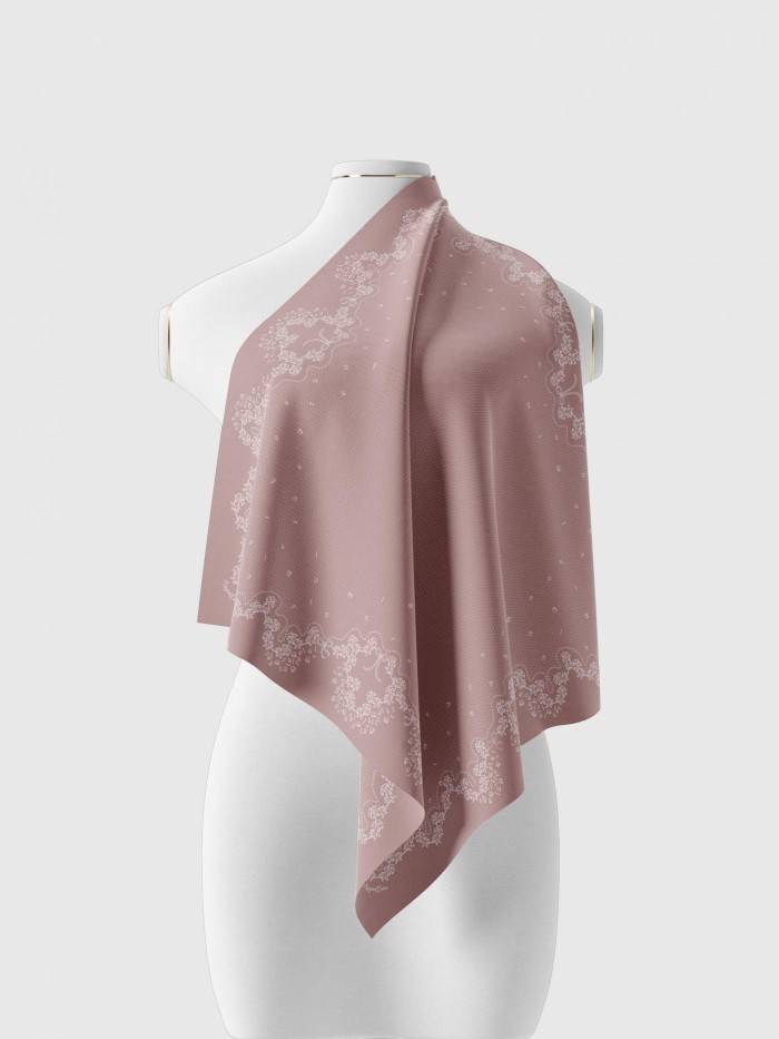 SHAWL TULIB IN MUTED BERRY