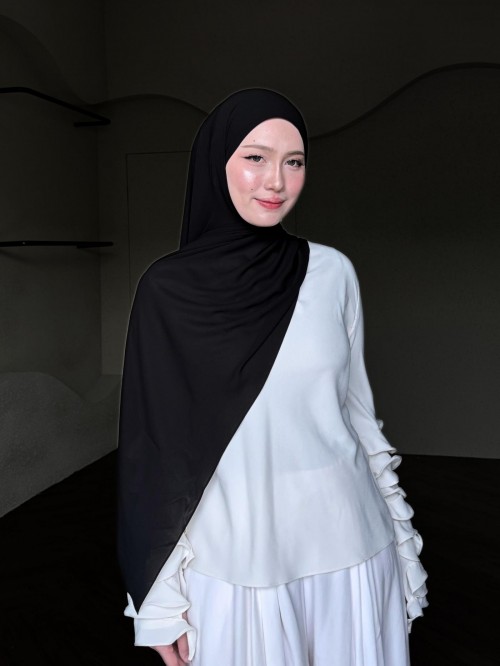 SHAWL DEAR CHIFFON IN NOIR