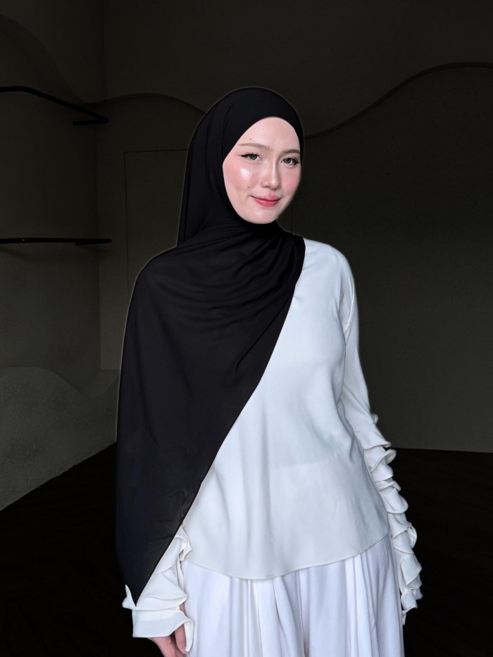 SHAWL DEAR CHIFFON IN NOIR