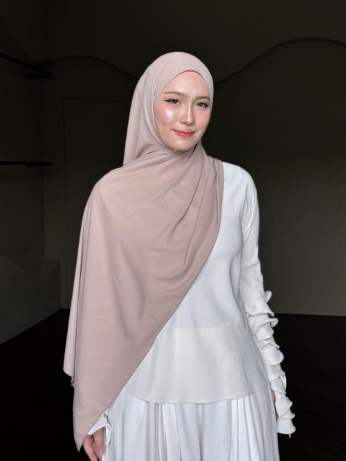 SHAWL DEAR CHIFFON IN ROSY BROWN