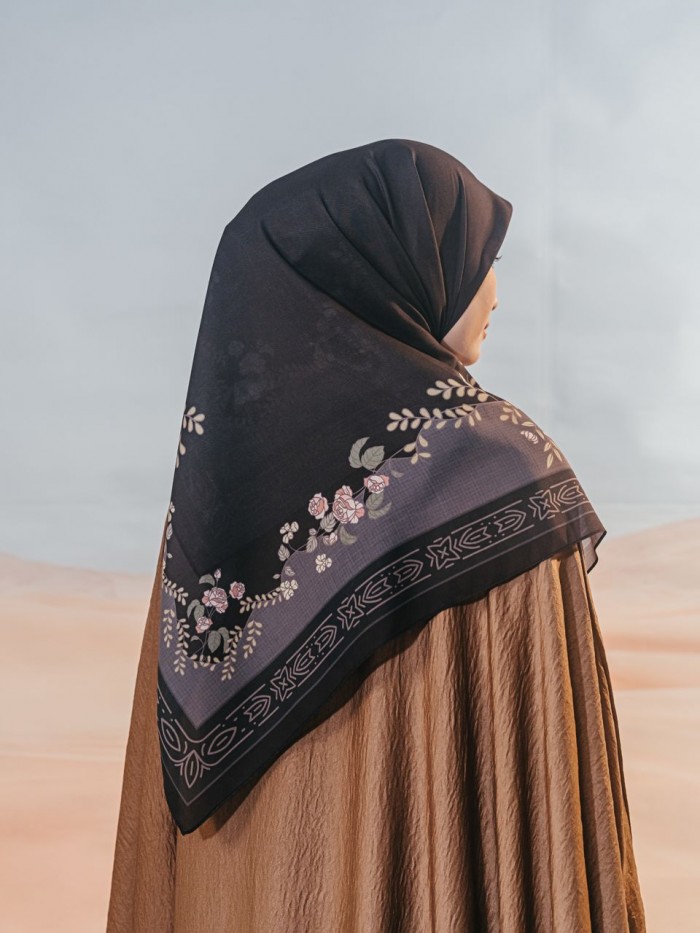 BAWAL PRINTED - DARLENE ( BLACK ROSES )
