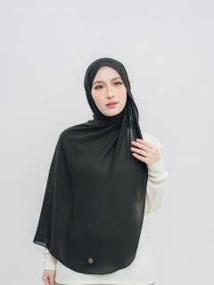 SHAWL DARLING DIAMOND CHIFFON IN BLACK