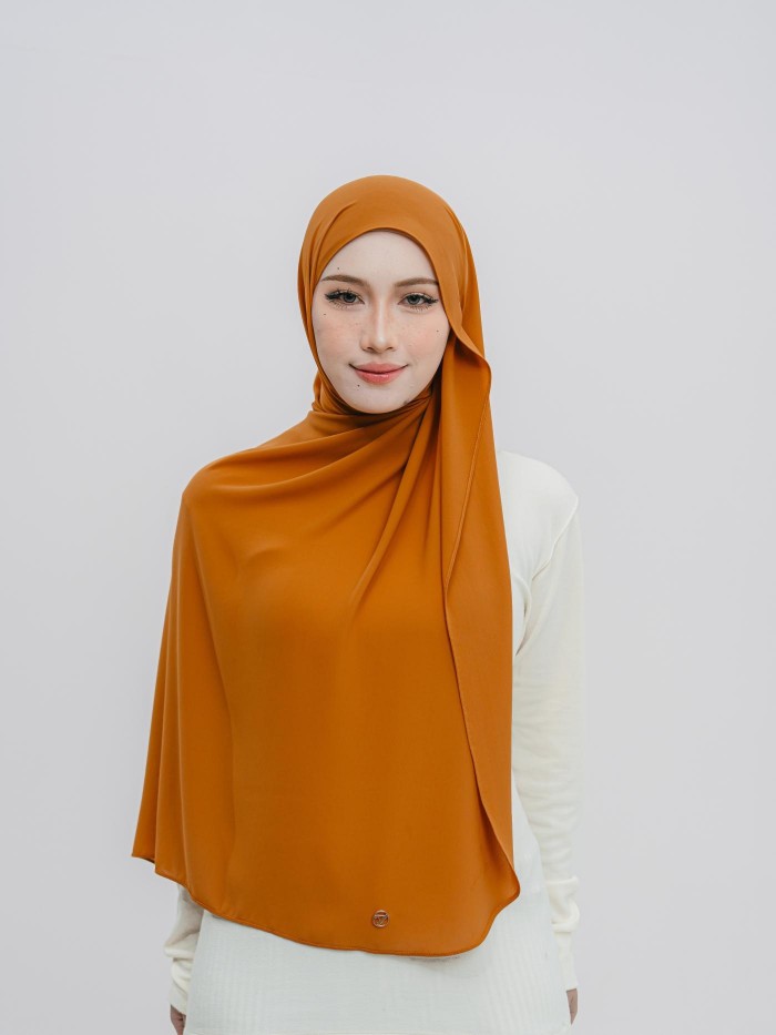 SHAWL DARLING DIAMOND CHIFFON IN CARAMEL