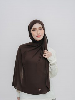 SHAWL DARLING DIAMOND CHIFFON IN DEEP BROWN
