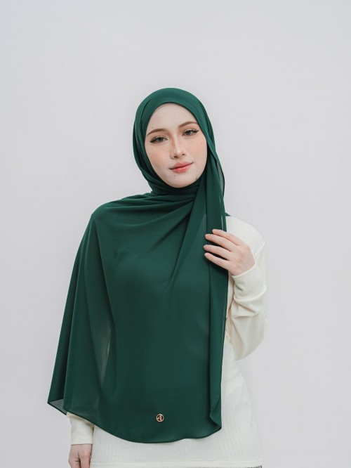 SHAWL DARLING DIAMOND CHIFFON IN EMERALD GREEN