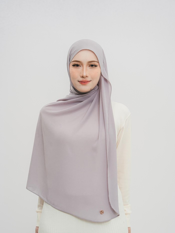 SHAWL DARLING DIAMOND CHIFFON IN LIGHT GREY