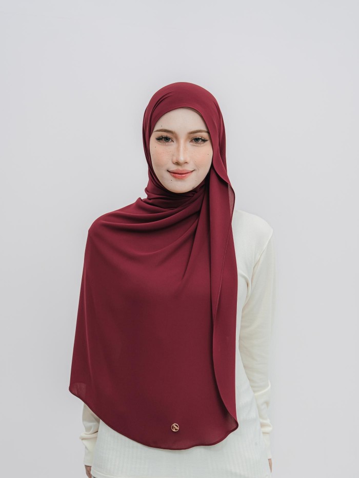 SHAWL DARLING DIAMOND CHIFFON IN MULBERRY