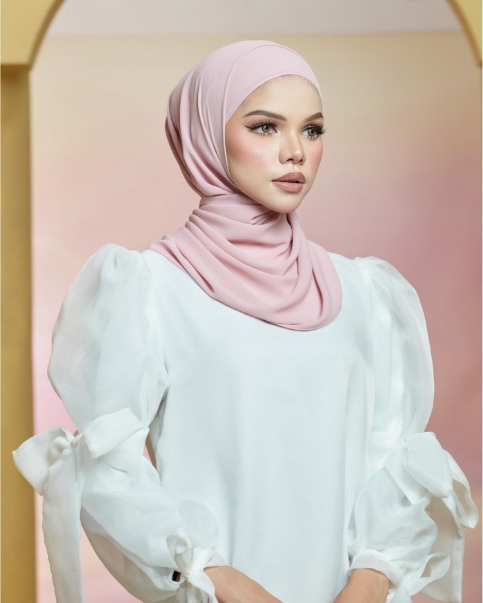 Basic Premium Chiffon Shawl (Dusty Pink)