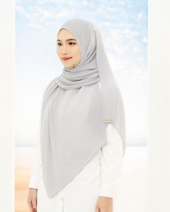 Hayyan Pleated Shawl (Tiara Grey)